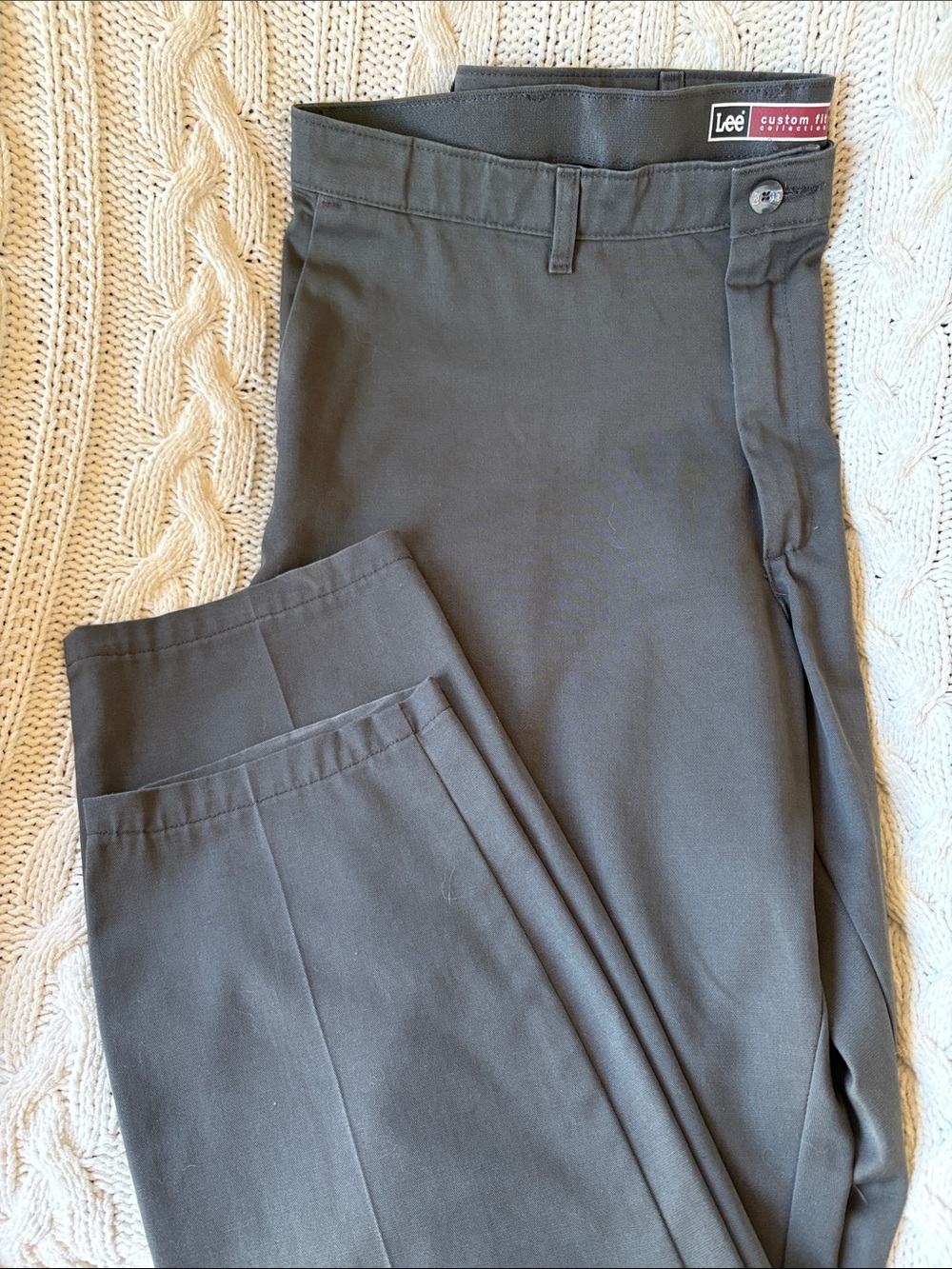 Lee Men’s Charcoal Dress Pants - Straight Leg